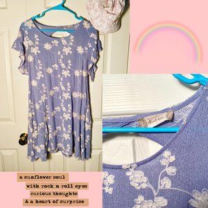 Altar'd State Blue Lace shift dress worn once L